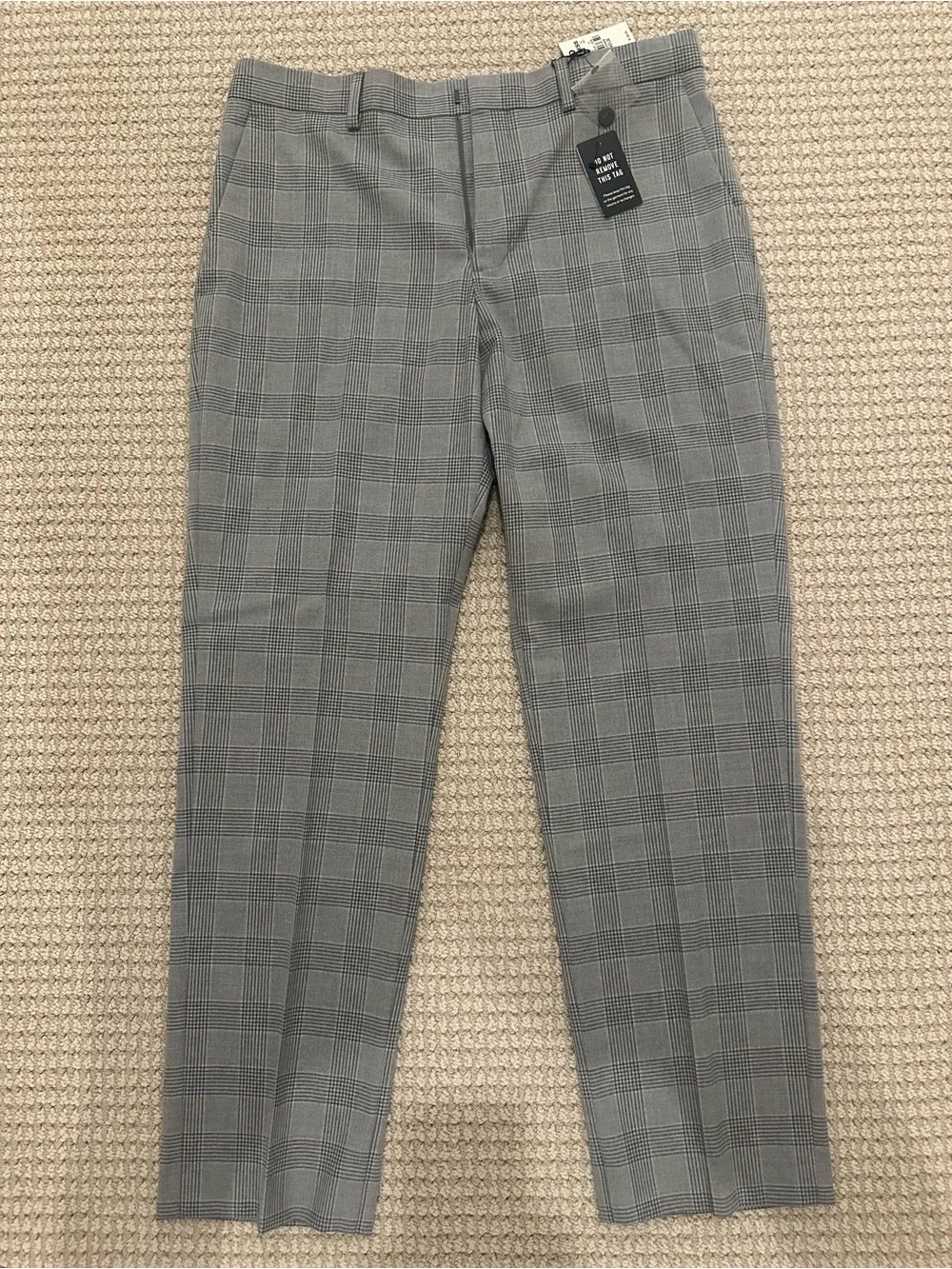 Express Gray Plaid Dress Pants